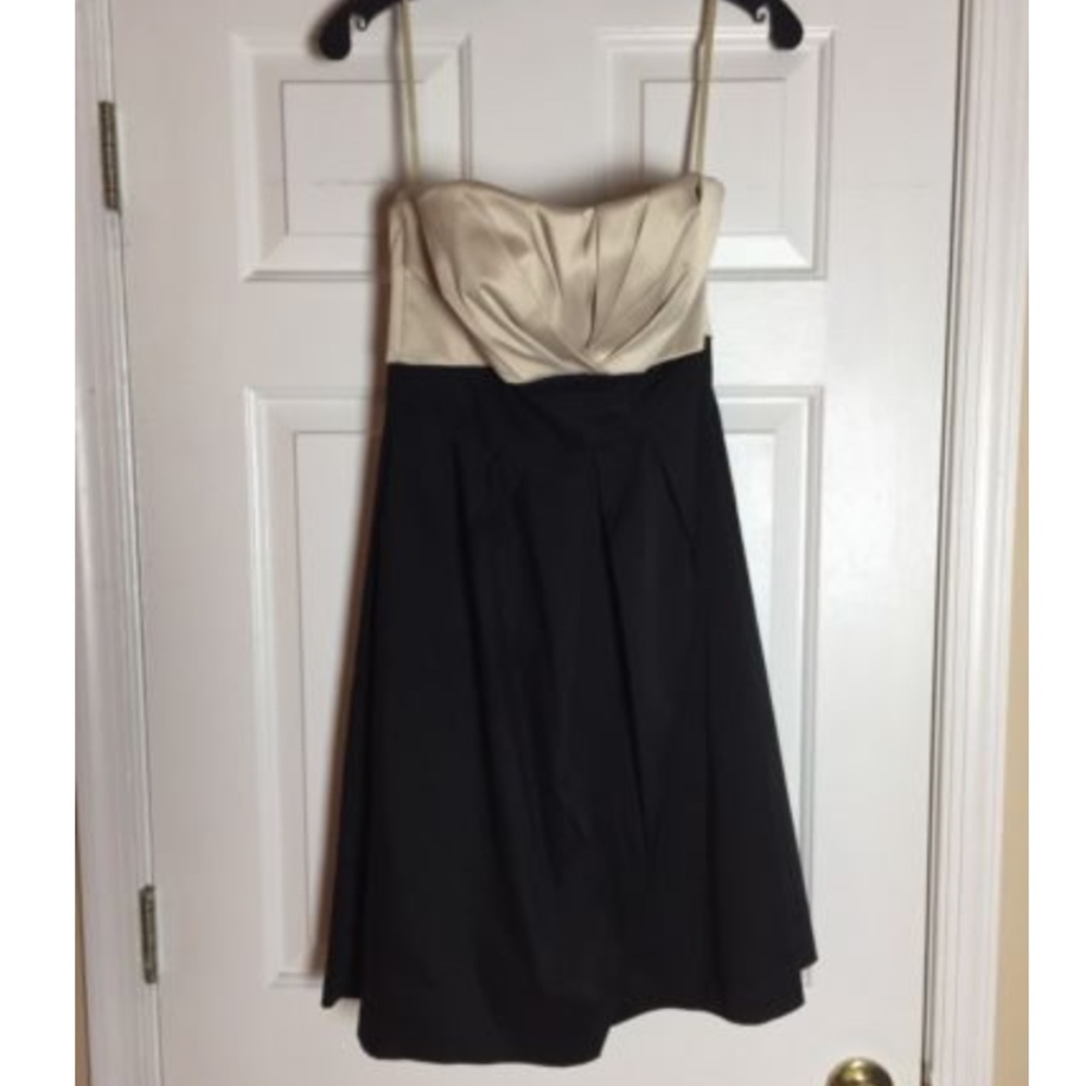 White House Black Market Black & Gold Dress